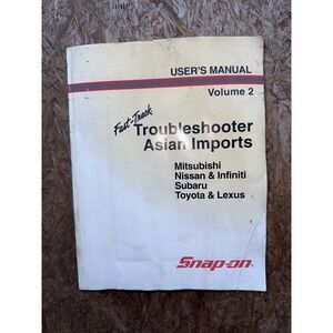 Snap-On Fast-Track‎ Troubleshooter Asian Imports User's Manual Volume 2